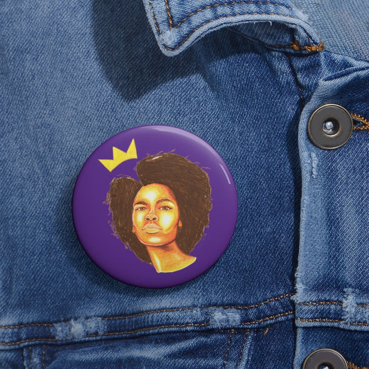 I am Human Custom Pin-Queen